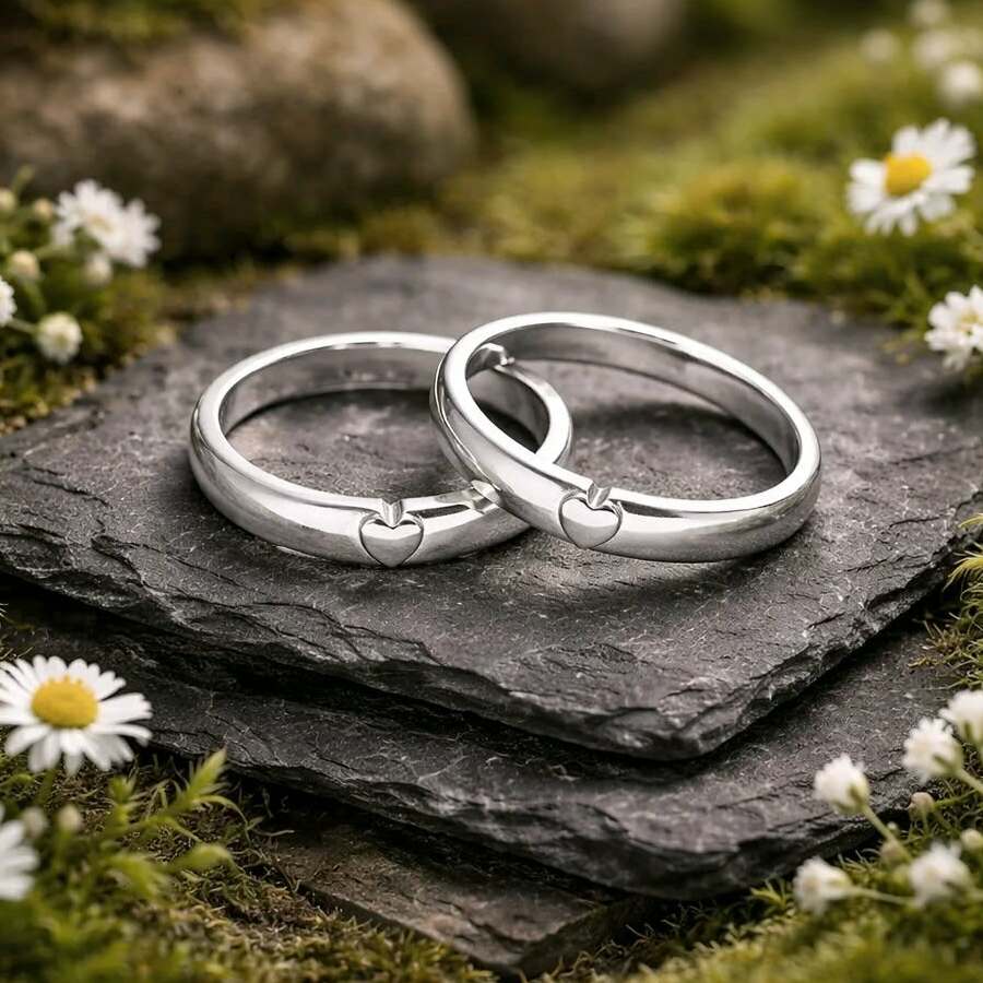 Freundschaftsringe mit Herz