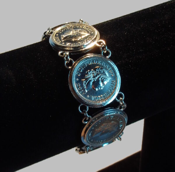Armband mit 10er Münze; Kopf