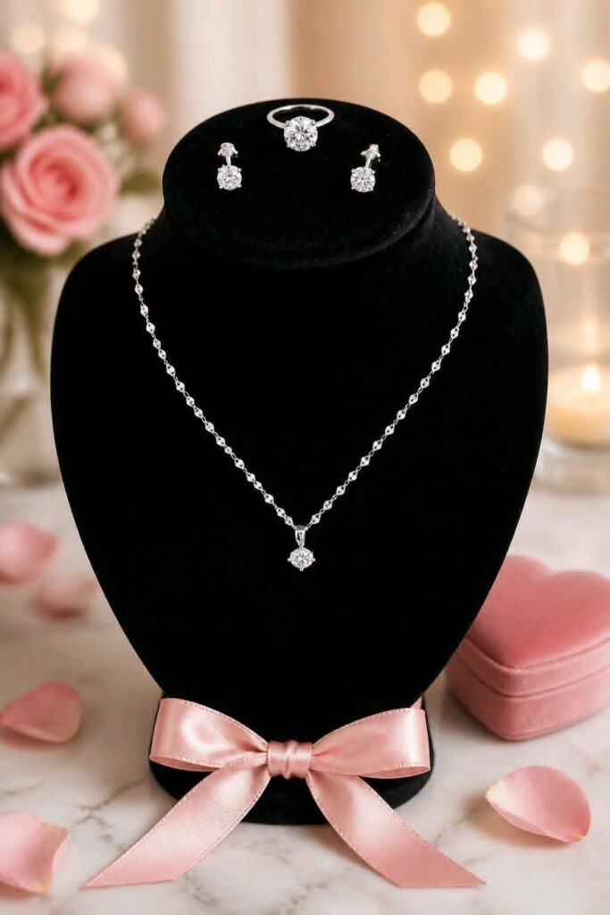 Schmuckset mit Kristall