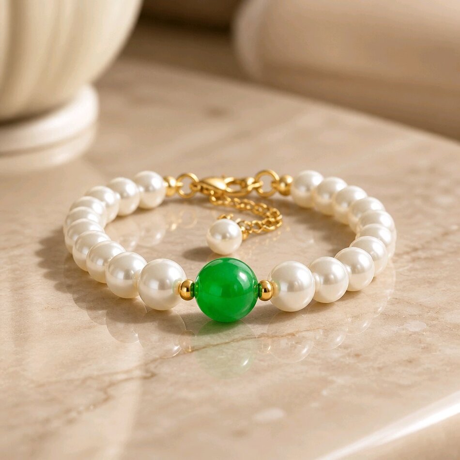 Armband mit Kunstperlen