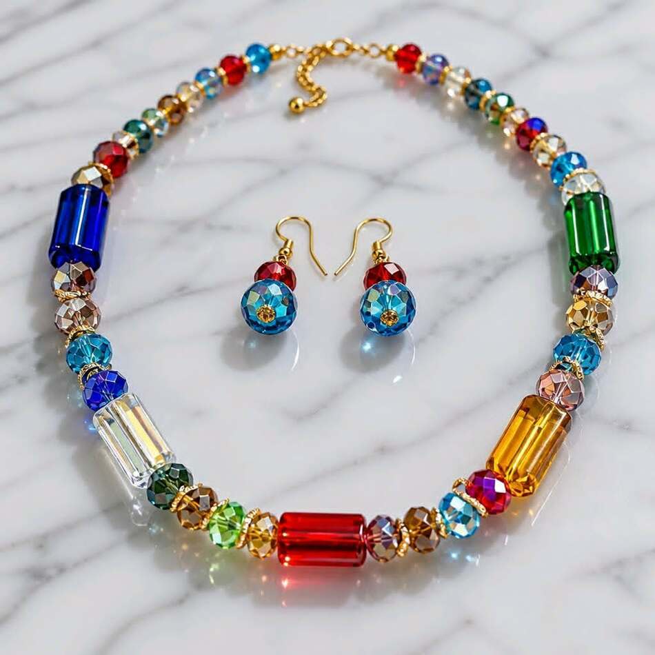 Schmuckset mit Glaskörper